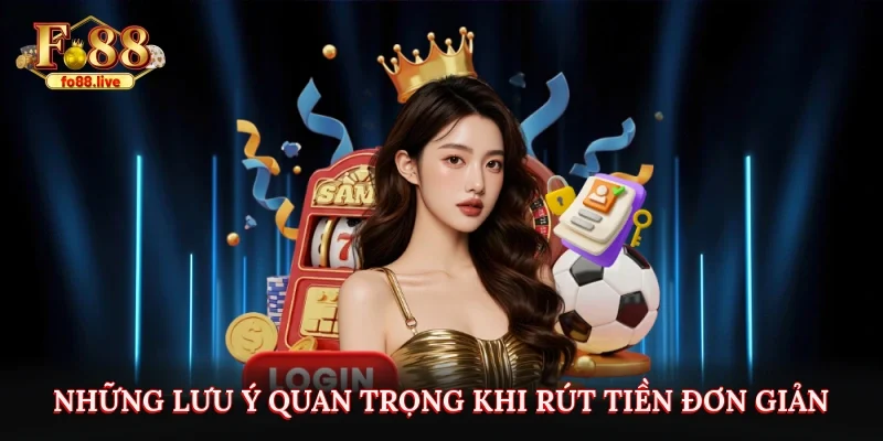 Những lưu ý quan trọng khi rút tiền đơn giản